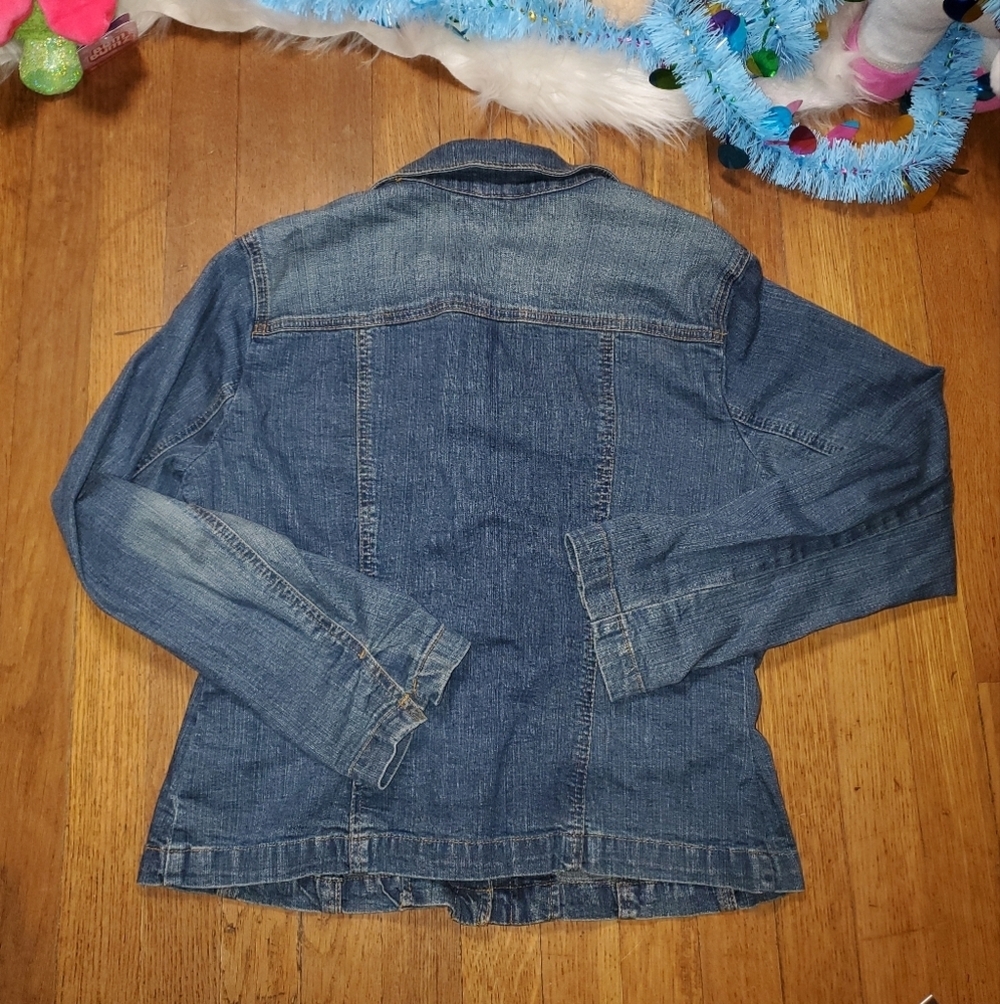 St. John's Bay Stretch Blue Jean Jacket - Picture 5 of 9